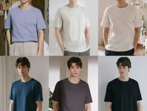 요즘 뜨는 24Summer 퓨어코튼 라운드넥 티셔츠 남성 4종 품질 가격 최고 제품