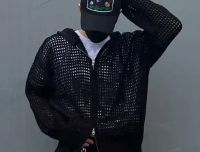 인플추천 메시제이 크로셰 후드집업슬리브리스 니트탑 품질 가격 최고 제품