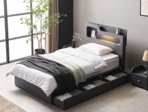 요즘 핫한 에넥스 소피아 LED 유로탑 수납 침대 수퍼싱글 BEST 제품